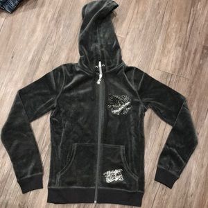 Christian Audigier velvet hoodie